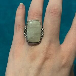 Rainbow Flash MoonStone Ring